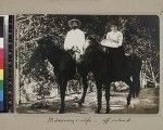 H.P. Schlencker and wife on horses, Kalaigolo, Papua New Guinea, ca. 1908-1910
