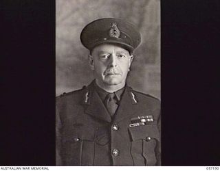 PORT MORESBY, NEW GUINEA. 1943-08-29. PORTRAIT OF VX2 MAJOR GENERAL S. R. BURSTON CB CBE DSO VD, DIRECTOR GENERAL OF MEDICAL SERVICES