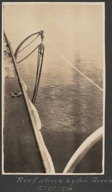 Adi Rewa aground, Fiji, December 1928