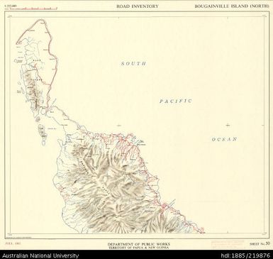 Papua New Guinea, Bougainville Island (North), Road Inventory Series, Sheet 50, 1:250 000, 1967