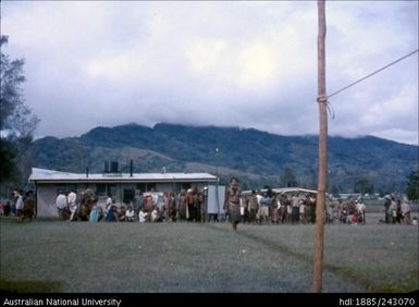 Crowd gathered at the election