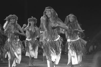 Female performers from Tahiti. Pacific Arts Festival, Townsville, Australia