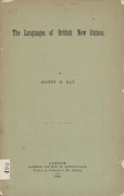 The languages of British New Guinea / by Sidney H. Ray.