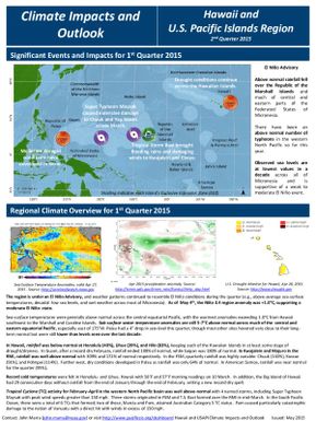 Climate impacts and outlook - Regional climate overview 1st quarter