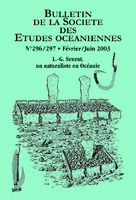 Bulletin de la Société des Études Océaniennes numéro 296-297