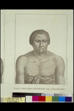 Homme du Cap de Diemen : Finau, Chef des Guerriers de Tongatabou / Dien scripsit