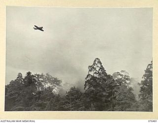 BUSU RIVER, NEW GUINEA. 1944-10-07. LOW LEVEL BOMBING OF "ENEMY POSITIONS DURING AN ARMY-AIR CO-OPERATION TRAINING EXERCISE CARRIED OUT BY NO.4 TACTICAL RECONNAISSANCE SQUADRON, RAAF AND THE 2/8TH ..