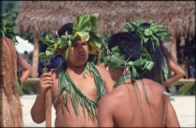 Young people wearing traditional costume