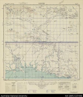 Papua New Guinea, Kikori, Series: AMS T401, Sheet SB 55-4, 1942, 1:500 000