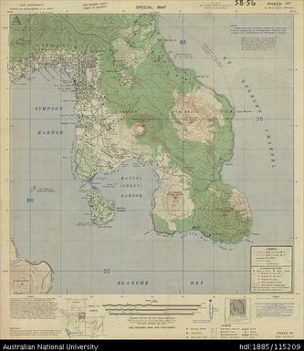 Papua New Guinea, New Britain, Praed Pt, Series: B56/2, 1:20 000, 1944