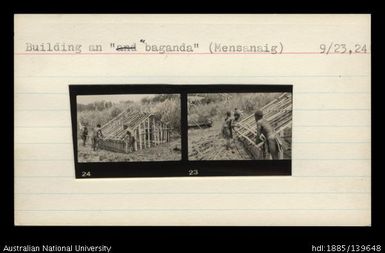 Building an "baganda" (Mensanaig)