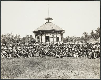 The Women's Mau organisation at the office of the Mau, Vaimoso village