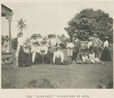 The 'Waikare's' passengers in Apia