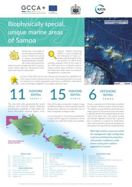 Biophysically Special, Unique Marine areas of Samoa