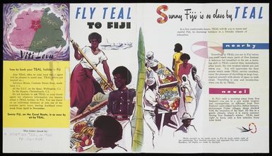Tasman Empire Airways Limited :Fly TEAL to Fiji. Sunny Fiji is so close by TEAL. Offset N.Z. by Weeks Ltd [ca 1955-1960]