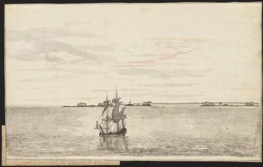 [Captain Cook's vessel the Resolution in the South Pacific] / [John Elliott]