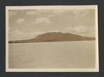 View of Mount Tarawera from lake, New Zealand