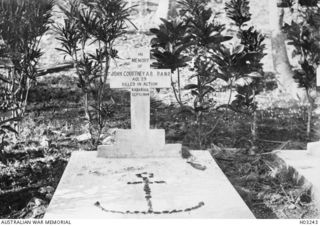 Kabakaul, New Britain. c. 1914. Grave of AB John Courtney, Royal Australian Naval Reserve, who was killed in action on 1914-09-11. (Donor J.J. Cummins)