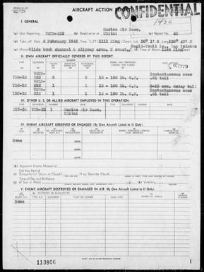 VMTB-232 - ACA reps nos 45-46 â Bombing & strafing targets in the Yap Area, Carolines 2/6 & 7/45