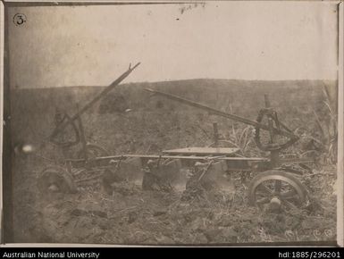Holt tractor plough , ploughing out and burying trash