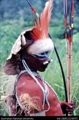 Febi youth in ceremonial dress preparing to participate in the end-of-year cultural activities at Koroba Provincial High School