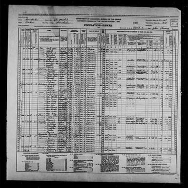 1940 Census Population Schedules - Hawaii - Honolulu County - ED 2-147