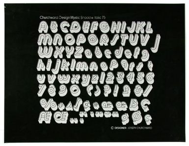 Churchward Design Mystic Shadow Italic 75 Print Negative