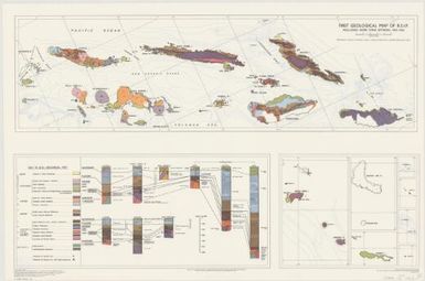 First geological map of B.S.I.P : including work done between 1950-1962 / geological information from surveys by P.J. Coleman ... [et al.] and the following officers of the Geological Survey: J.C. Grover ... [et al.] ; prepared for colour printing and phothographed by D.O.S