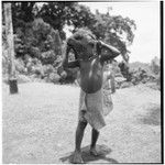 Child with string bag