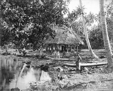 Tattersall, Alfred James, 1866-1951 :Samoan group on Savai'i, Western Samoa