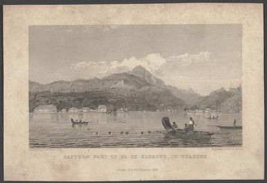 Eastern part of Fa-re harbour in Huahine / drawn by Captn. Robt. Elliott; engraved by W. Le Petit