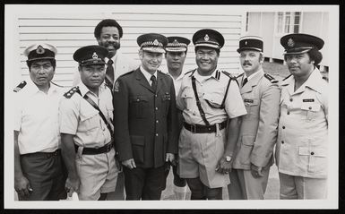 Senior police officers attending the South Pacific Regional Narcotics Training seminar at Trentham