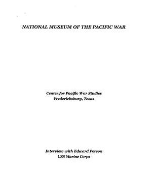 Oral History Interview with Edward Person, April 29, 2004