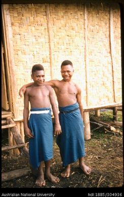 Young males wearing blue cloth