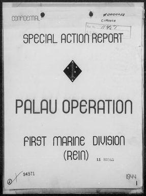 MAR DIV 1 - Special Act Rep - Rep of Palau Is Op