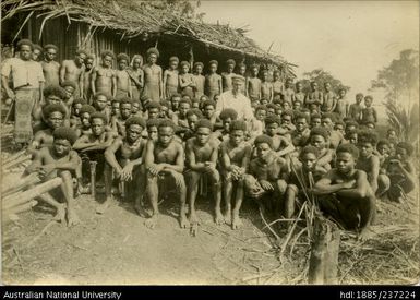 A settler and native labourers