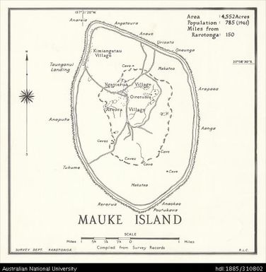 Cook Islands, Nga-pu-Toru, Mauke Island, 1:31 680, 1961