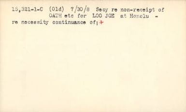 Index Card for File 15321/1