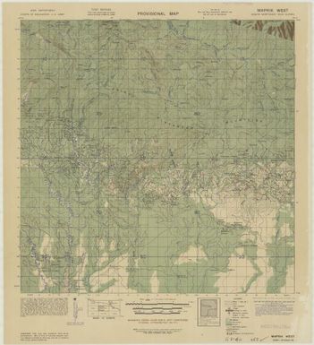 Provisional map, northeast New Guinea: Maprik West (Sheet Maprik West)