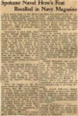 Spokane Naval Hero's Feat Recalled In Navy Magazine. Northwest History. State History. Health Conditions Cont'd. Spokane, Cont'd. Wood Ticks. Highway Finance. General.