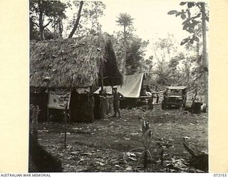 KILIGIA, NEW GUINEA. 1944-04-08. THE SALVATION ARMY RED SHIELD HUT IN THE CAMP AREA AT HEADQUARTERS 5TH DIVISION