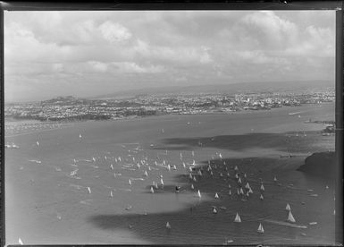 Yachts in Waitemata Harbour, Auckland, which are racing to Suva, Fiji