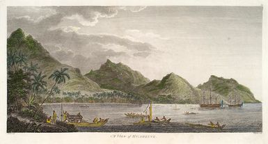 William and Sparrow J. Byrne - A View Of Huaheine (Society Islands)