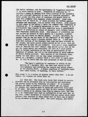 Kimmel, Husband E., Reports: Navy Court of Inquiry, Pearl Harbor Report, August 29, 1945