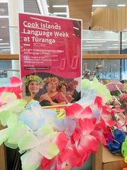 Cook Islands Language Week display at Tūranga