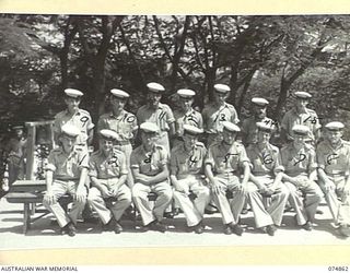 PORT MORESBY, PAPUA. 1944-07-28. RATINGS OF THE BOOM OPERATING SECTION OF THE RAN SHORE STATION, THE HMAS "BASILISK"