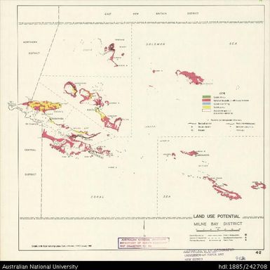 Papua New Guinea, Land Use Potential Mile Bay District, Sheet 4.2, 1969, 1:1 584 000