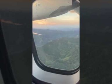 FLYING OVER THE VILLAGE OF NATAWA, CLOSE TO TO THE VATURU DAM
