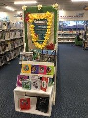 Samoan Language Week display, Hornby Library