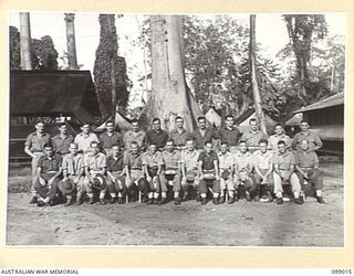 TOROKINA, BOUGAINVILLE. 1945-11-23. A GROUP OF OTHER RANKS, 5 COMMANDER, ROYAL ENGINEERS, (AIF) WORKS. (FOR IDENTIFICATION OF 26 NAMED PERSONNEL REFER TO PROVISIONAL CAPTION OR NAME INDEX)